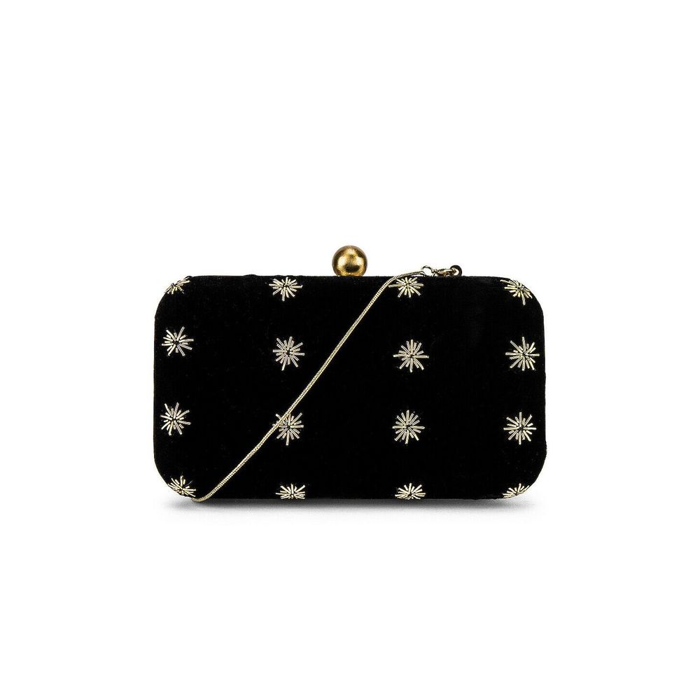 From St Xavier North Star Velvet Clasp Box Clutch